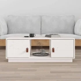 Couchtisch aus weißer massiver Kiefer 100x50x35 cm von vidaXL, Couchtisch - Ref: Foro24-818266, Preis: 76,36 €, Rabatt: %