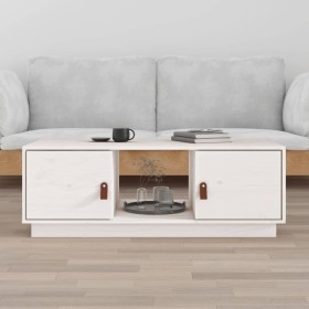 Couchtisch aus weißer massiver Kiefer 100x50x35 cm von vidaXL, Couchtisch - Ref: Foro24-818266, Preis: 77,08 €, Rabatt: %