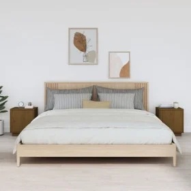 Nachttische 2 Stück honigbraunes Kiefernholz 40x34x45 cm von vidaXL, Nachttische - Ref: Foro24-818282, Preis: 79,36 €, Rabatt: %