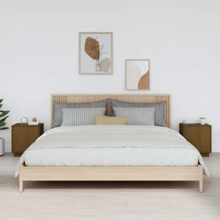 Bedside tables 2 pcs honey brown pine wood 40x34x45 cm by vidaXL, Nightstands - Ref: Foro24-818282, Price: 79,34 €, Discount: %
