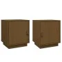 Bedside tables 2 pcs honey brown pine wood 40x34x45 cm by vidaXL, Nightstands - Ref: Foro24-818282, Price: 79,34 €, Discount: %