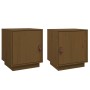 Nachttische 2 Stück honigbraunes Kiefernholz 40x34x45 cm von vidaXL, Nachttische - Ref: Foro24-818282, Preis: 80,24 €, Rabatt: %
