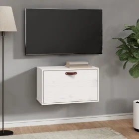 Solid white pine wood wall cabinet 60x30x35 cm by vidaXL, Shelves and shelves - Ref: Foro24-818351, Price: 67,80 €, Discount: %