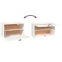 Solid white pine wood wall cabinet 60x30x35 cm by vidaXL, Shelves and shelves - Ref: Foro24-818351, Price: 66,57 €, Discount: %