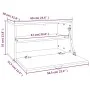 Solid white pine wood wall cabinet 60x30x35 cm by vidaXL, Shelves and shelves - Ref: Foro24-818351, Price: 66,57 €, Discount: %