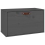 Gray solid pine wood wall cabinet 60x30x35 cm by vidaXL, Shelves and shelves - Ref: Foro24-818352, Price: 57,43 €, Discount: %