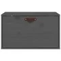 Gray solid pine wood wall cabinet 60x30x35 cm by vidaXL, Shelves and shelves - Ref: Foro24-818352, Price: 56,69 €, Discount: %