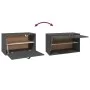 Gray solid pine wood wall cabinet 60x30x35 cm by vidaXL, Shelves and shelves - Ref: Foro24-818352, Price: 56,69 €, Discount: %