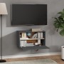 Gray solid pine wood wall cabinet 60x30x35 cm by vidaXL, Shelves and shelves - Ref: Foro24-818352, Price: 57,43 €, Discount: %