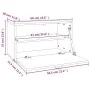 Gray solid pine wood wall cabinet 60x30x35 cm by vidaXL, Shelves and shelves - Ref: Foro24-818352, Price: 56,69 €, Discount: %