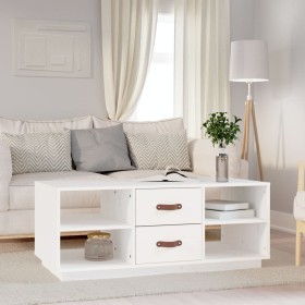 Couchtisch aus massivem weißem Kiefernholz, 100 x 50 x 41 cm von vidaXL, Couchtisch - Ref: Foro24-818271, Preis: 93,92 €, Rab...