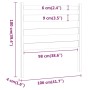 Bettkopfteil aus massivem weißem Kiefernholz, 106 x 4 x 100 cm von vidaXL, Kopf- und Fußteile - Ref: Foro24-818406, Preis: 41...