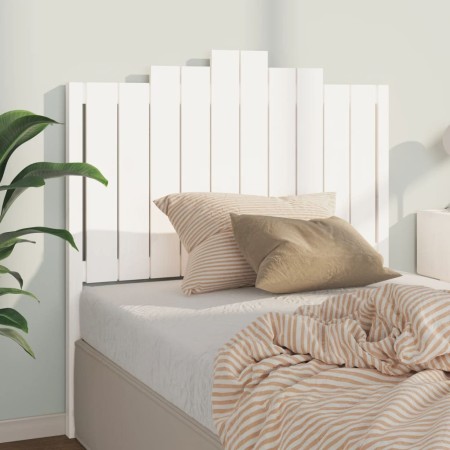 Bettkopfteil aus massivem weißem Kiefernholz, 106 x 4 x 110 cm von vidaXL, Kopf- und Fußteile - Ref: Foro24-818456, Preis: 73...