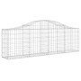 Cestas gaviones 3 uds forma de arco hierro 200x30x60/80 cm