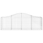 Cestas gaviones 3 uds forma de arco hierro 200x30x60/80 cm