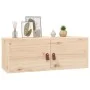 Armarios de pared 2 uds madera maciza de pino 80x30x30 cm de vidaXL, Estantes y estanterías - Ref: Foro24-818376, Precio: 115...