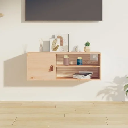 Armario de pared de madera maciza de pino 80x30x30 cm de vidaXL, Estantes y estanterías - Ref: Foro24-818385, Precio: 48,19 €...