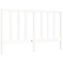 White solid wood bed frame with headboard 160x200 cm by vidaXL, Beds and slatted bases - Ref: Foro24-3193802, Price: 142,03 €...