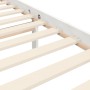 Weißer Massivholzbettrahmen mit Kopfteil 160x200 cm von vidaXL, Betten und Lattenroste - Ref: Foro24-3193802, Preis: 142,11 €...