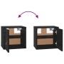 Wall cabinets 2 pcs solid black pine wood 31.5x30x30 cm by vidaXL, Shelves and shelves - Ref: Foro24-818364, Price: 67,22 €, ...