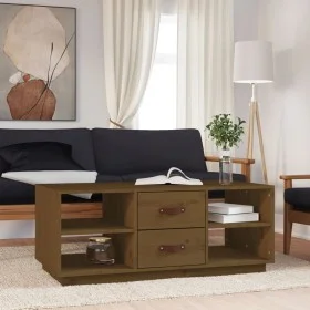 Massiver Couchtisch aus honigbraunem Kiefernholz, 100 x 50 x 41 cm von vidaXL, Couchtisch - Ref: Foro24-818273, Preis: 88,86 ...