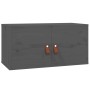 Grauer Wandschrank aus massivem Kiefernholz, 60 x 30 x 30 cm von vidaXL, Regale und Regale - Ref: Foro24-818369, Preis: 55,43...
