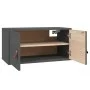 Grauer Wandschrank aus massivem Kiefernholz, 60 x 30 x 30 cm von vidaXL, Regale und Regale - Ref: Foro24-818369, Preis: 54,69...