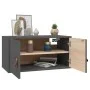 Grauer Wandschrank aus massivem Kiefernholz, 60 x 30 x 30 cm von vidaXL, Regale und Regale - Ref: Foro24-818369, Preis: 54,69...