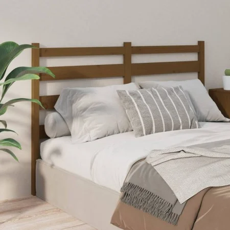 Honey brown solid pine wood bed headboard 141x4x100 cm by vidaXL, Headboards and footboards - Ref: Foro24-818418, Price: 50,8...