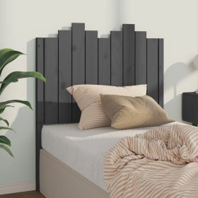 Cabecero de cama madera maciza de pino gris 96x4x110 cm