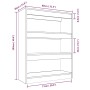 Estantería madera contrachapada marrón roble 80x30x103 cm de vidaXL, Librerías y estanterías - Ref: Foro24-813619, Precio: 59...