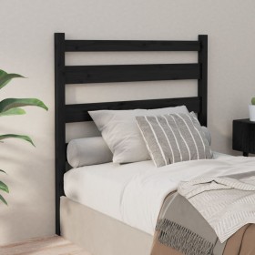 Cabecero de cama madera maciza de pino negro 106x4x100 cm de vidaXL, Cabeceros y pies de cama - Ref: Foro24-818409, Precio: 2...