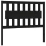 Solid black pine wood bed headboard 105.5x4x100 cm by vidaXL, Headboards and footboards - Ref: Foro24-818559, Price: 30,07 €,...