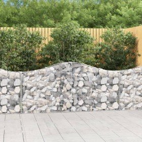 Cestas de gaviones 13 uds forma de arco hierro 200x30x80/100 cm en Maceteros y jardineras | Comprar online en Foro24