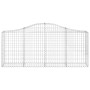 Cestas de gaviones 13 uds forma de arco hierro 200x30x80/100 cm