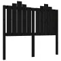 Cabecero de cama madera maciza de pino negro 126x4x110 cm de vidaXL, Cabeceros y pies de cama - Ref: Foro24-818464, Precio: 3...
