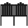 Cabecero de cama madera maciza de pino negro 126x4x110 cm de vidaXL, Cabeceros y pies de cama - Ref: Foro24-818464, Precio: 3...