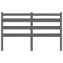 Cabecero de cama madera maciza de pino gris 126x4x100 cm de vidaXL, Cabeceros y pies de cama - Ref: Foro24-818412, Precio: 28...