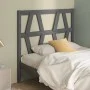 Bettkopfteil aus massivem grauem Kiefernholz, 106 x 4 x 100 cm von vidaXL, Kopf- und Fußteile - Ref: Foro24-818607, Preis: 35...
