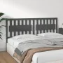 Bettkopfteil aus massivem grauem Kiefernholz, 185,5 x 4 x 100 cm von vidaXL, Kopf- und Fußteile - Ref: Foro24-818587, Preis: ...