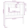 Kopfteil aus massivem schwarzem Kiefernholz, 96 x 4 x 100 cm von vidaXL, Kopf- und Fußteile - Ref: Foro24-818654, Preis: 23,2...