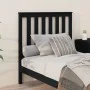 Bettkopfteil aus massivem schwarzem Kiefernholz, 96 x 6 x 101 cm von vidaXL, Kopf- und Fußteile - Ref: Foro24-818504, Preis: ...