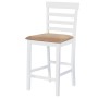 Bar table and 4 white wood bar stools by vidaXL, Furniture sets for kitchens and dining rooms - Ref: Foro24-271832, Price: 43...