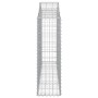 Cestas de gaviones 12 uds forma arco hierro 200x30x100/120 cm