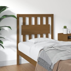 Solid pine wood bed headboard honey brown 80.5x4x100 cm by vidaXL, Headboards and footboards - Ref: Foro24-818548, Price: 39,...