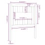 Kopfteil aus massivem grauem Kiefernholz, 81 x 4 x 100 cm von vidaXL, Kopf- und Fußteile - Ref: Foro24-818647, Preis: 23,23 €...