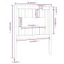 Kopfteil aus massivem grauem Kiefernholz, 81 x 4 x 100 cm von vidaXL, Kopf- und Fußteile - Ref: Foro24-818647, Preis: 23,23 €...