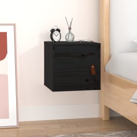 Armario de pared madera maciza de pino negro 31,5x30x30 cm de vidaXL, Estantes y estanterías - Ref: Foro24-818363, Precio: 38...