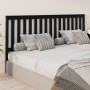 Solid black pine wood bed headboard 206x6x101 cm by vidaXL, Headboards and footboards - Ref: Foro24-818544, Price: 41,01 €, D...