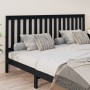 Bettkopfteil aus massivem schwarzem Kiefernholz, 206 x 6 x 101 cm von vidaXL, Kopf- und Fußteile - Ref: Foro24-818544, Preis:...